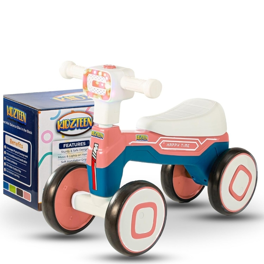 Pink and Blue Ride-On Toy